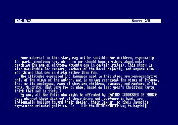 Leather Goddesses Of Phobos (1986) (CPM) screen shot title